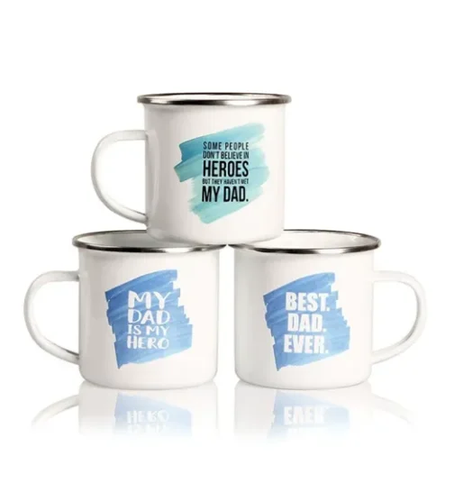stainless steel rim enamel mug inkbuz