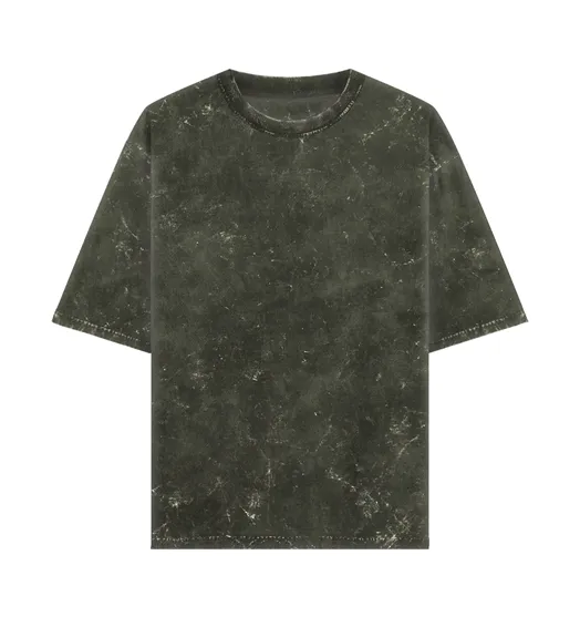 acid washed t shirt oversized olive green inkbuz print on demand