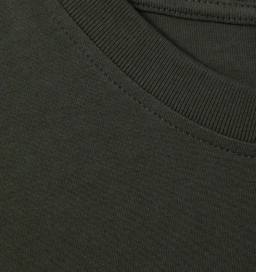 round neck t shirt rib & cotton texture inkbuz