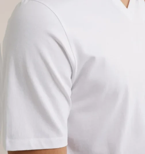 v neck t shirt side pose inkbuz