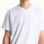v neck t shirt white inkbuz