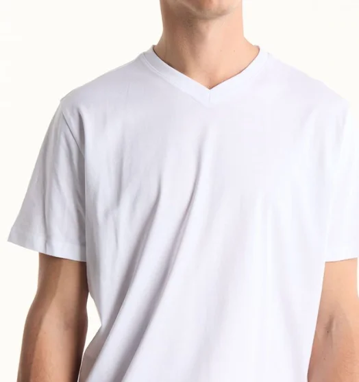 v neck t shirt white inkbuz