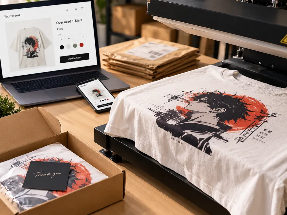 Single order being DTF printed